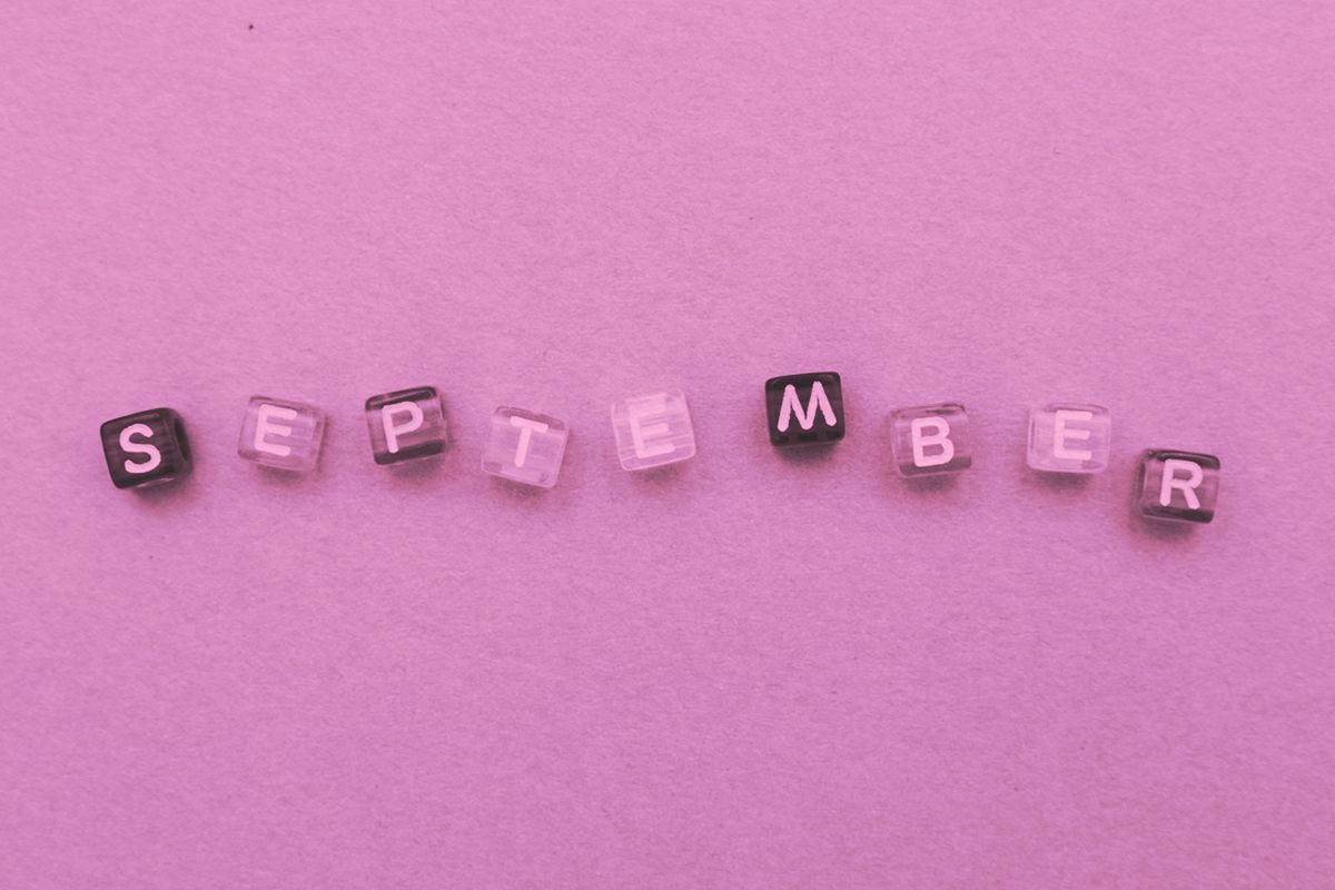 September made by small plastic cubes