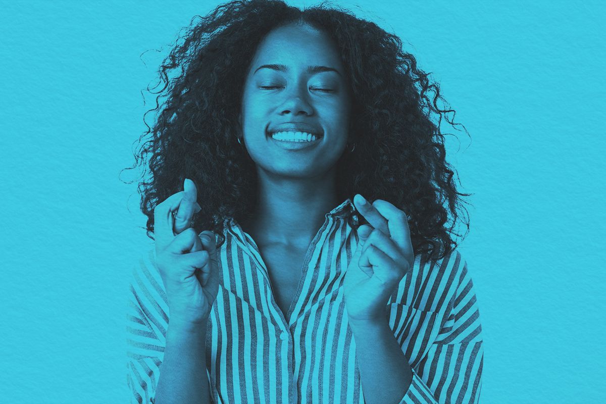 Women showing signs of anxiousness and eager