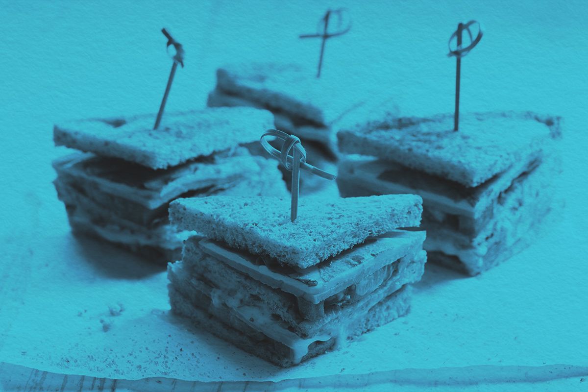 Miniature club sandwiches