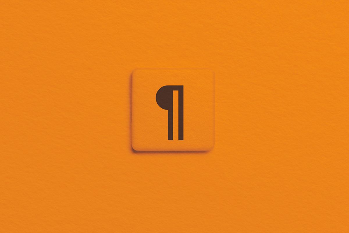 The Pilcrow, ¶, Typographical Character on Letter Tile