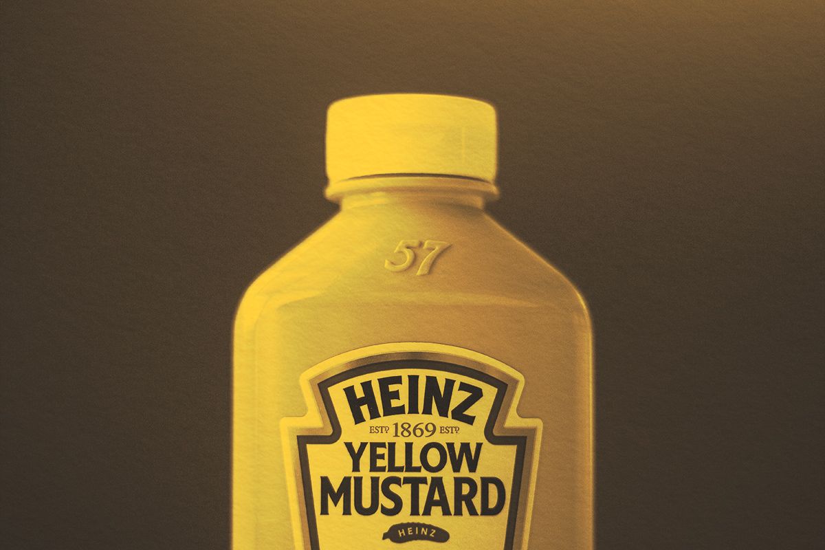 Yellow mustard bottle