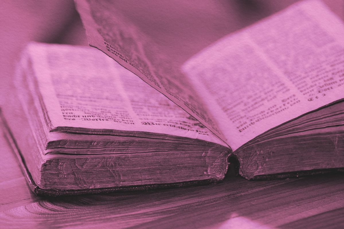 An opened old novel