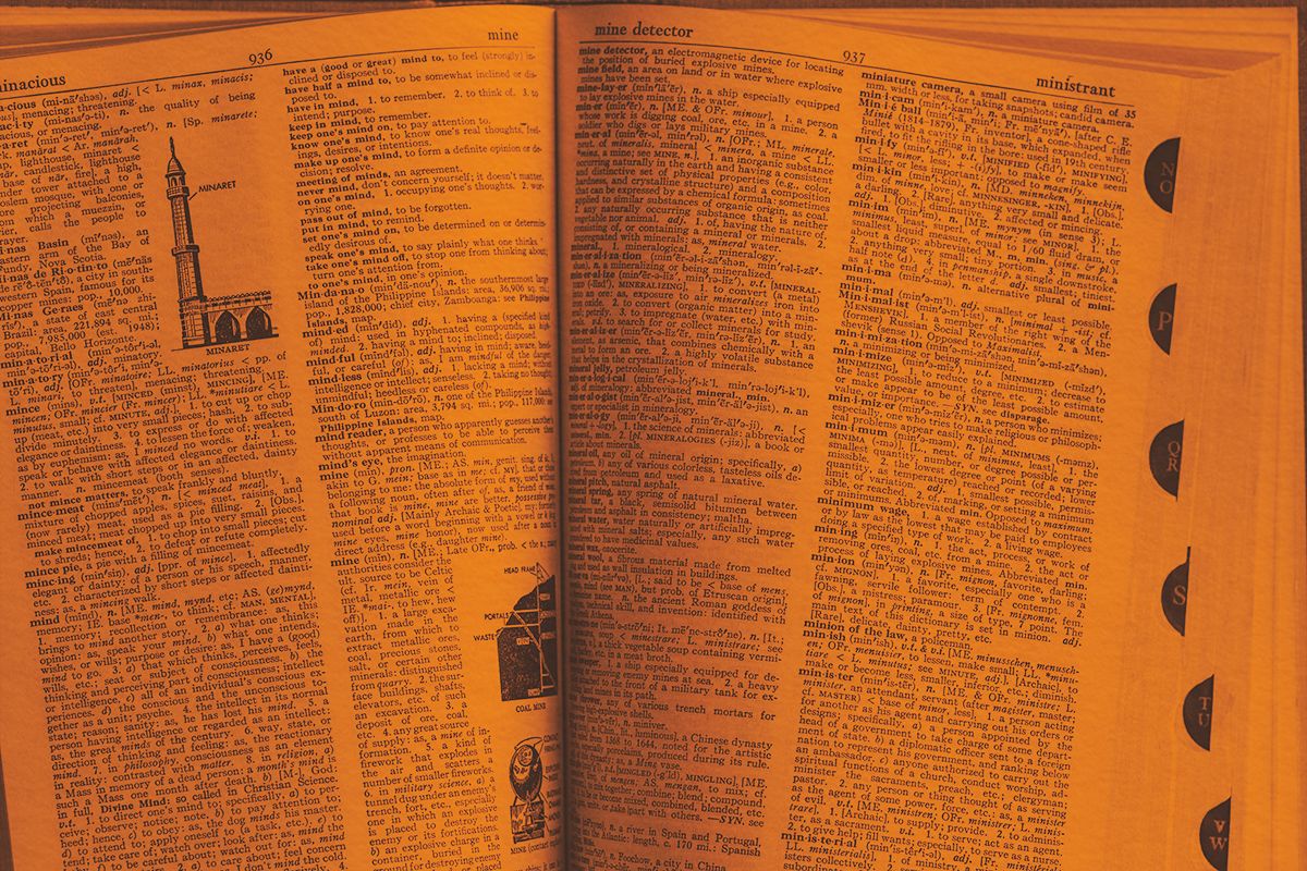 Open dictionary on random page