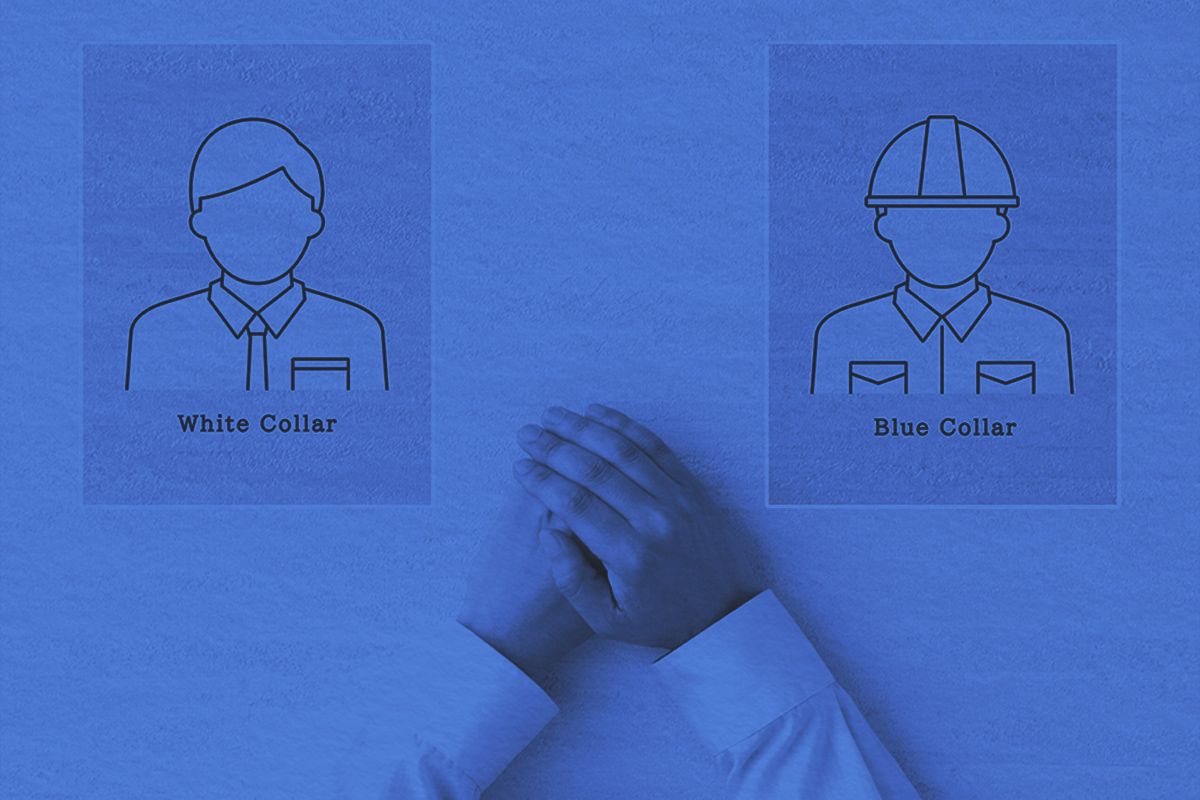 Choosing between white-collar or blue-collar career