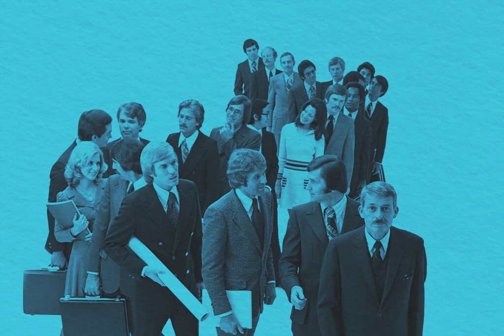 A line of business workers